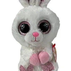 Ty Toys Tysilk Slippers Easter Pink Glitter Bunny Slippers